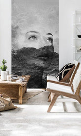 Geometrijski slika na platnu s motivom Zoya VERDI + ljepilo Besplatno, okean, talasi u bijelo-crvenih nijansama, sanjiva atmosfera, snovi, pogodan za kancelarije – glavna