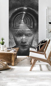 Moderan slika na platnu s motivom Zoya VERDI + ljepilo Besplatno u bijelo-plavih nijansama, tajanstvena atmosfera, pogodan za kancelarije | Foto tapeta za zid Zoya VERDI + ljepilo Besplatno – glavna