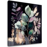 Pop art slika na platnu s motivom Jungle's Emerald Symphony, priroda u ljubičasto-ružičastih nijansama, elegantna atmosfera, priroda i rast i razvoj – glavna