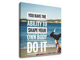 Moderan slika na platnu s motivom You have the ability to, okean, plaža, more i plaža, motivacioni citat u bijelo-crnih nijansama, pogodan za radne sobe – proizvod