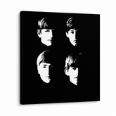 Ručno oslikana POP Art slika BEATLES 1 komad beat8 – 3D vizualizacija ručno oslikanog platna na bijeloj pozadini. Dominantne boje: crna, bijela.