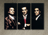 Ručno slikan slika na platnu s motivom Goodfellas u crno-bijelih nijansama, snaga i moć i filmski svijet | Ručno slikan POP Art slika Goodfellas – proizvod