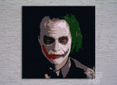 Ručno slikan slika na platnu s motivom JOKER u crnih nijansama, filmski svijet | Ručno slikan POP Art slika JOKER – proizvod