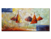 Ručno oslikana zidna slika PLESAČI 40 x 80 cm
