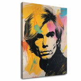 Moderan slika na platnu s motivom Andy Warhol - Farby popovej revolúcie, kosa u crno-žutih nijansama, energična atmosfera | Slika Andy Warhol - Farby popovej revolúcie – glavna