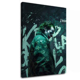 Moderan slika na platnu s motivom Joker: Vuitton štýl, grafiti u crno-bijelih nijansama, mračna atmosfera | Slika Joker: Vuitton štýl – glavna