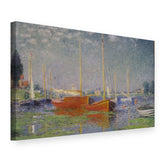 Slika na platnu Crveni brodovi u Argenteuilu – Claude Monet, 3D prikaz