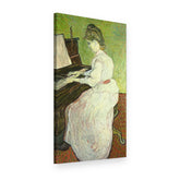 Slika na platnu Marguerite Gachet za klavirom – Vincent van Gogh, 3D prikaz