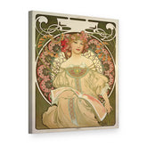 Slika na platnu Sanjarenje – Alfons Mucha, 3D prikaz