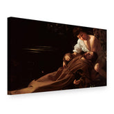 Slika na platnu Sveti Franjo Asiški u ekstazi – Caravaggio, 3D prikaz