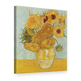 Slika na platnu Vaza s dvanaest suncokreta – Vincent van Gogh, 3D prikaz