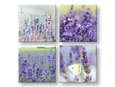 Kolaž slika na platnu s motivom Lavender dream, lavanda, leptir, cvijeće, polje u ljubičasto-zelenih nijansama, mirna atmosfera, višedijelna izvedba – glavna