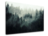 Klasičan slika na platnu s motivom HORY, magla, izmaglica, pejzaž, mapa u bijelo-sivih nijansama, svečana atmosfera, priroda i samoća, pogodan za kancelarije – proizvod
