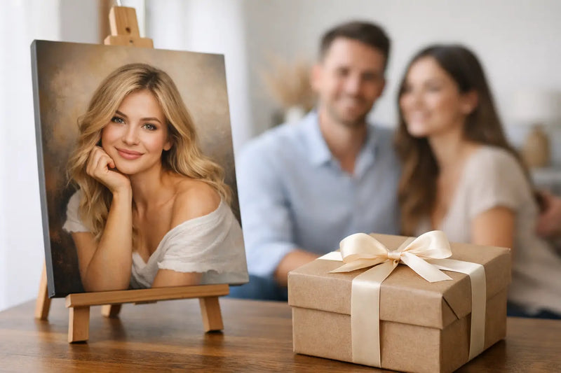 Portret na platnu kao poklon – originalna ideja za dar | Papilora