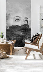 Geometrijski slika na platnu s motivom Zoya VERDI + ljepilo Besplatno, okean, talasi u bijelo-crvenih nijansama, sanjiva atmosfera, snovi, pogodan za kancelarije – glavna