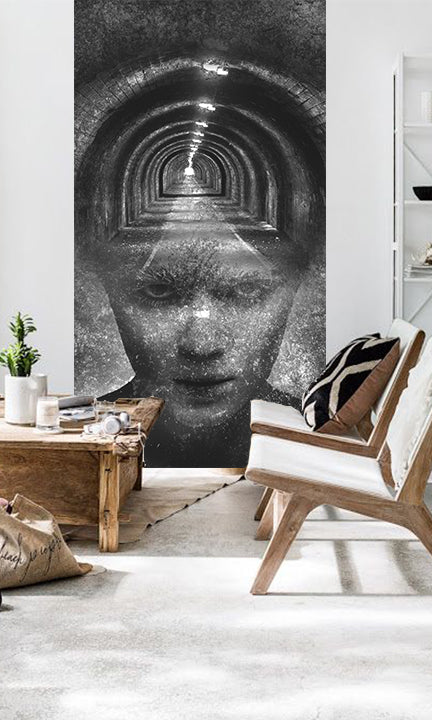 Moderan slika na platnu s motivom Zoya VERDI + ljepilo Besplatno u bijelo-plavih nijansama, tajanstvena atmosfera, pogodan za kancelarije | Foto tapeta za zid Zoya VERDI + ljepilo Besplatno – glavna