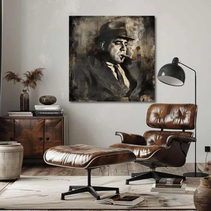 Slika Al Capone na platnu za ured Papilora