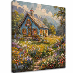 Slika pejzaža na platnu Ljetno skrovište