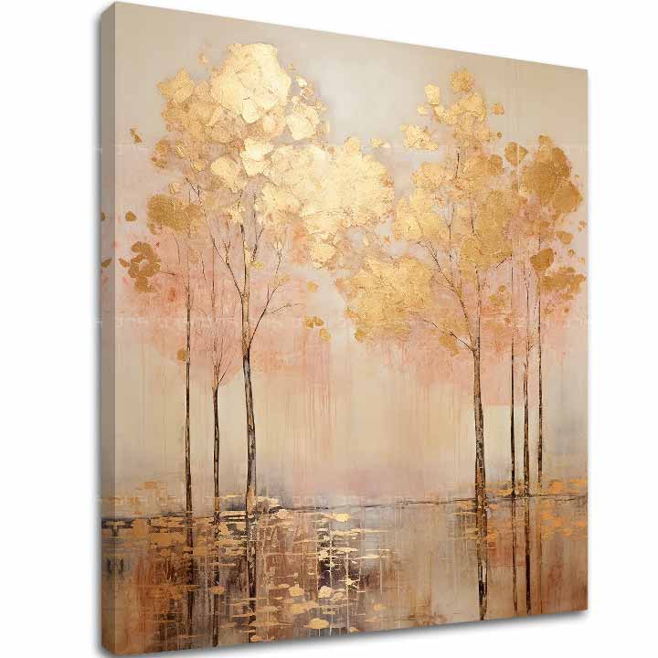 Strukturirana slika Zlatna soba iznad vode - PREMIUM ART