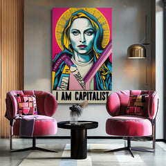 Moderan slika na platnu s motivom žena u zlatno-crnih nijansama, pop kultura | Madonna slika na platnu - Popová revolúcia – proizvod, pogled 2