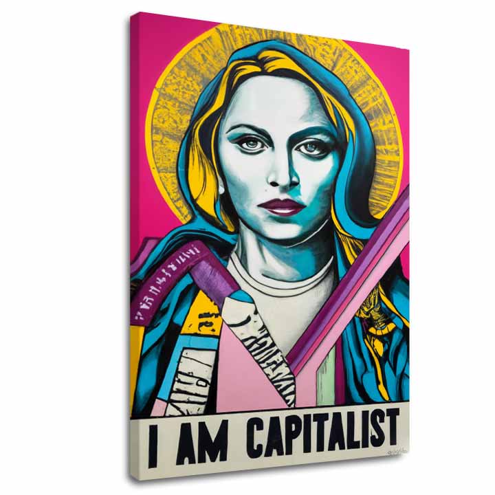 Moderan slika na platnu s motivom žena u zlatno-crnih nijansama, pop kultura | Madonna slika na platnu - Popová revolúcia – glavna