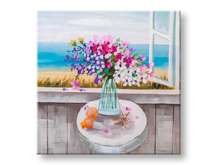 Oslikana zidna slika CVIJEĆE U VAZI 1-dijelna CFAZH5149E1 - 60x60 cm