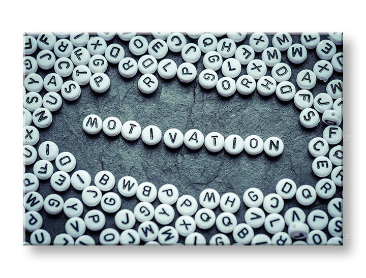 Industrijski slika na platnu s motivom Motivation, motivacioni citat u bijelo-sivih nijansama, inspirativna atmosfera, pogodan za kancelarije | Motivacioni slika za zid Motivation – glavna