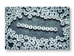 Industrijski slika na platnu s motivom Motivation, motivacioni citat u bijelo-sivih nijansama, inspirativna atmosfera, pogodan za kancelarije | Motivacioni slika za zid Motivation – glavna