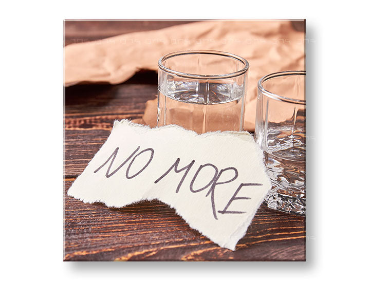Moderan slika na platnu s motivom No more, motivacioni citat u višebojnih nijansama, minimalizam, pogodan za kancelarije | Motivacioni slika za zid No more_002 – glavna