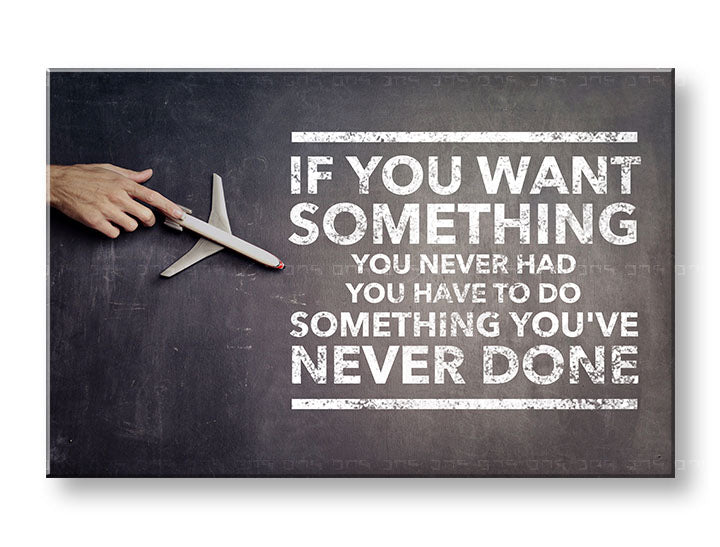 Moderan slika na platnu s motivom If you want something, dječji motiv, motivacioni citat u bijelo-bežih nijansama, rast i razvoj | Motivacioni slika za zid If you want something – glavna