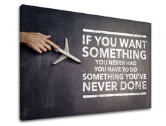 Moderan slika na platnu s motivom If you want something, dječji motiv, motivacioni citat u bijelo-bežih nijansama, rast i razvoj | Motivacioni slika za zid If you want something – proizvod
