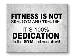 Moderan slika na platnu s motivom Fitness is not, motivacioni citat, priroda u bijelo-sivih nijansama, pogodan za radne sobe | Motivacioni slika za zid Fitness is not – glavna