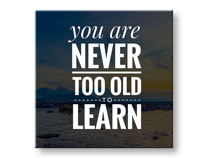 Moderan slika na platnu s motivom You are never too old, okean, planine, nebo, plaža u bijelih nijansama, priroda i mudrost, pogodan za kancelarije – glavna