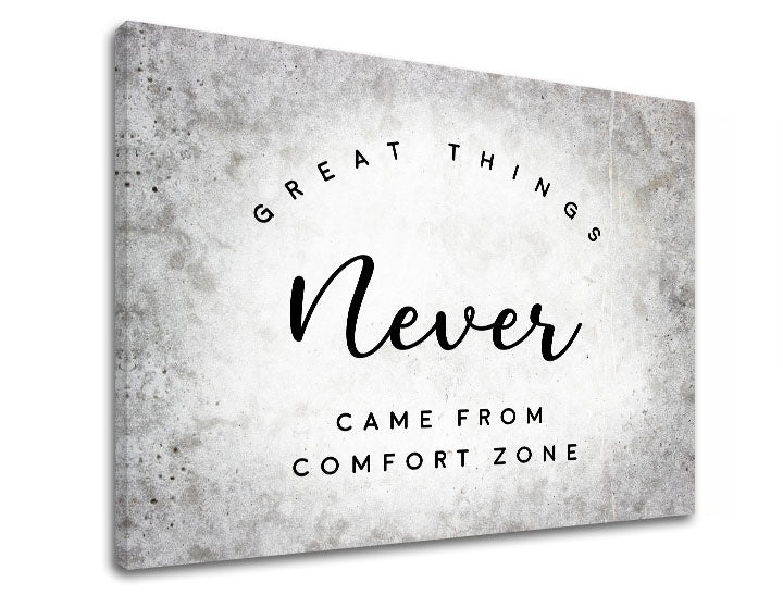 Industrijski slika s motivom Great things, motivacioni citat, priroda u sivo-crnih nijansama | Motivacioni slika za zid Great things, rast i razvoj – pregled