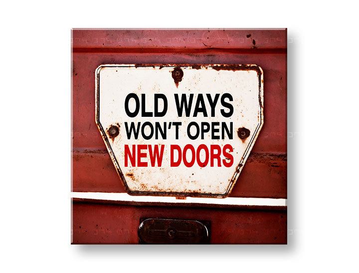 Vintage slika na platnu s motivom Old ways, motivacioni citat u bijelo-crvenih nijansama, pogodan za kancelarije | Motivacioni slika za zid Old ways_002 – glavna