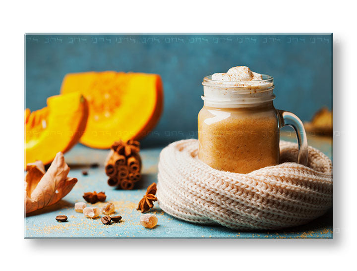 Klasičan slika na platnu s motivom KÁVA SO ŠLAHAČKOU, priroda u bež-plavih nijansama, ugodna atmosfera, pogodan za kuhinje | Slika za zid KÁVA SO ŠLAHAČKOU_093-11 – glavna