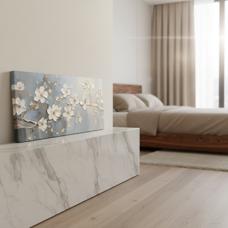 Slika cvijeća na platnu za spavaću sobu Papilora