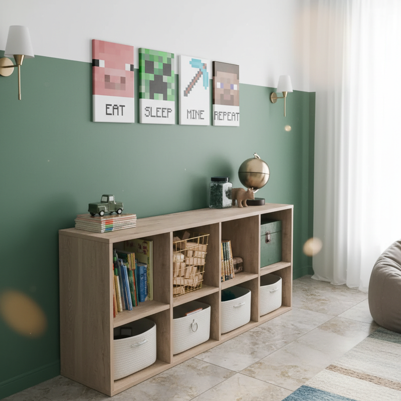 Minecraft slike na platnu za dječiju sobu Papilora