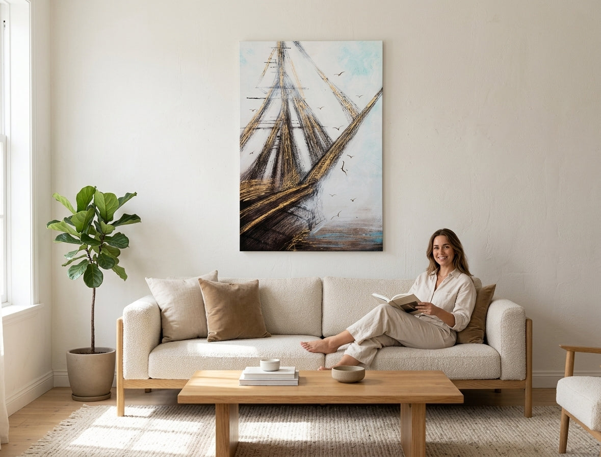Ručno oslikana zidna slika APSTRAKT 1 dio - 60x90 cm