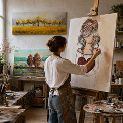 Ručno oslikana zidna slika APSTRAKT 1 dio - 60x90 cm