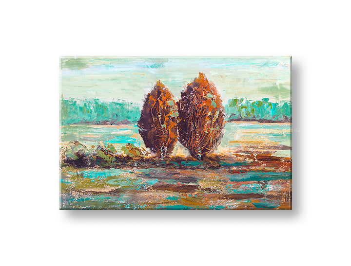 Ručno oslikana zidna slika KRAJOLIK 1 dio - 90x60 cm