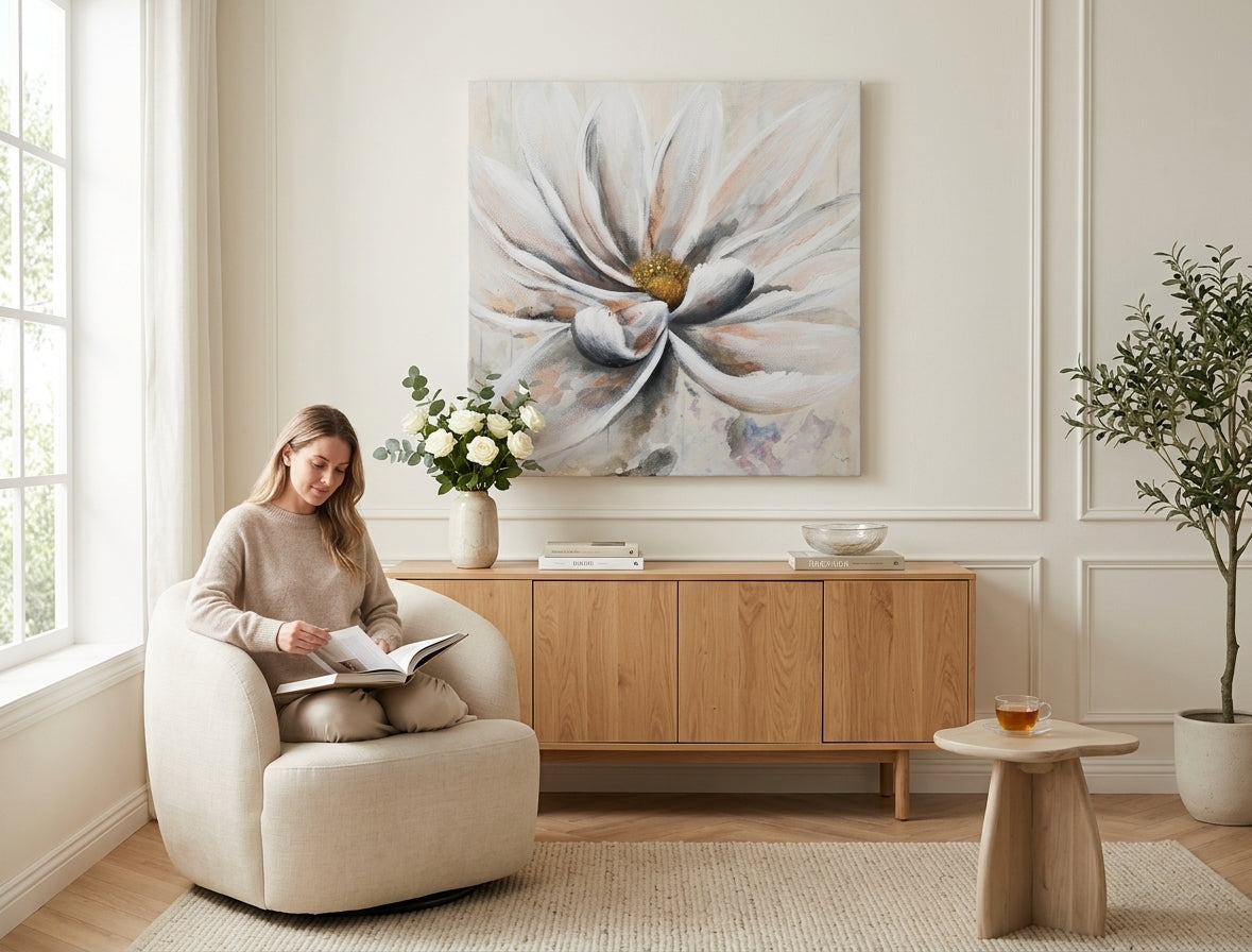 Ručno oslikana zidna slika KVET 1 dio - 100x100 cm