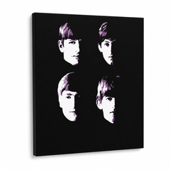 Ručno oslikana POP Art slika BEATLES 1 komad beat10 – 3D vizualizacija ručno oslikanog platna na bijeloj pozadini. Dominantne boje: crna, bijela, ljubičasta.