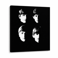 Ručno oslikana POP Art slika BEATLES 1 komad beat8 – 3D vizualizacija ručno oslikanog platna na bijeloj pozadini. Dominantne boje: crna, bijela.