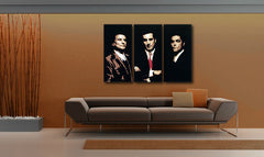 Ručno slikan slika na platnu s motivom Goodfellas u crno-bijelih nijansama, snaga i moć i filmski svijet | Ručno slikan POP Art slika Goodfellas – glavna