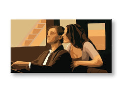 Pop art slika s motivom TITANIC u bež-smeđih nijansama | Ručno slikan POP Art slika TITANIC, ljubav i filmski svijet – pregled