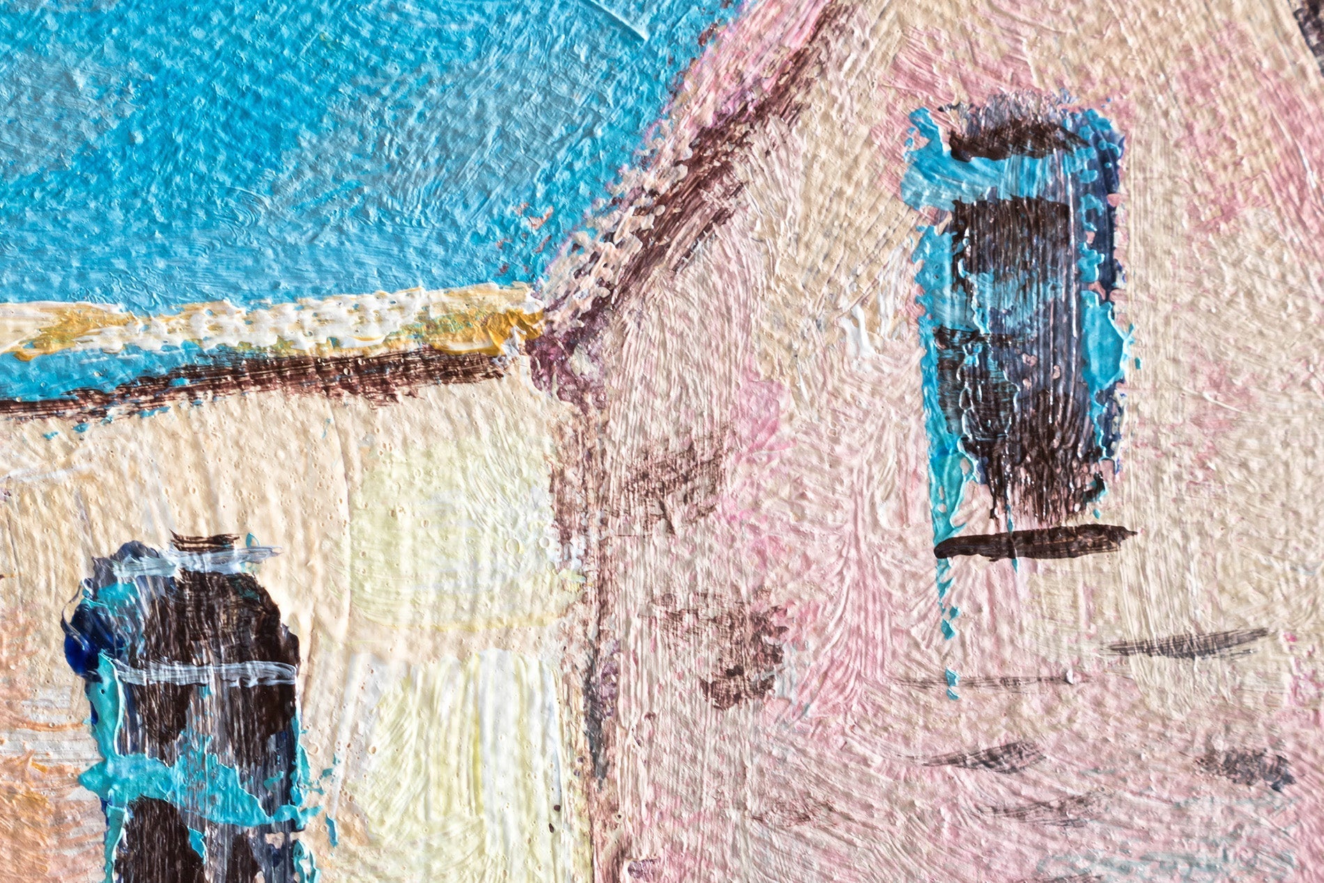 U skandinavskom stilu slika na platnu s motivom stazica, cvijeće, drveće, mapa, priroda u bijelo-bežih nijansama, mirna atmosfera, pogodan za dnevnog boravka – proizvod, pogled 6