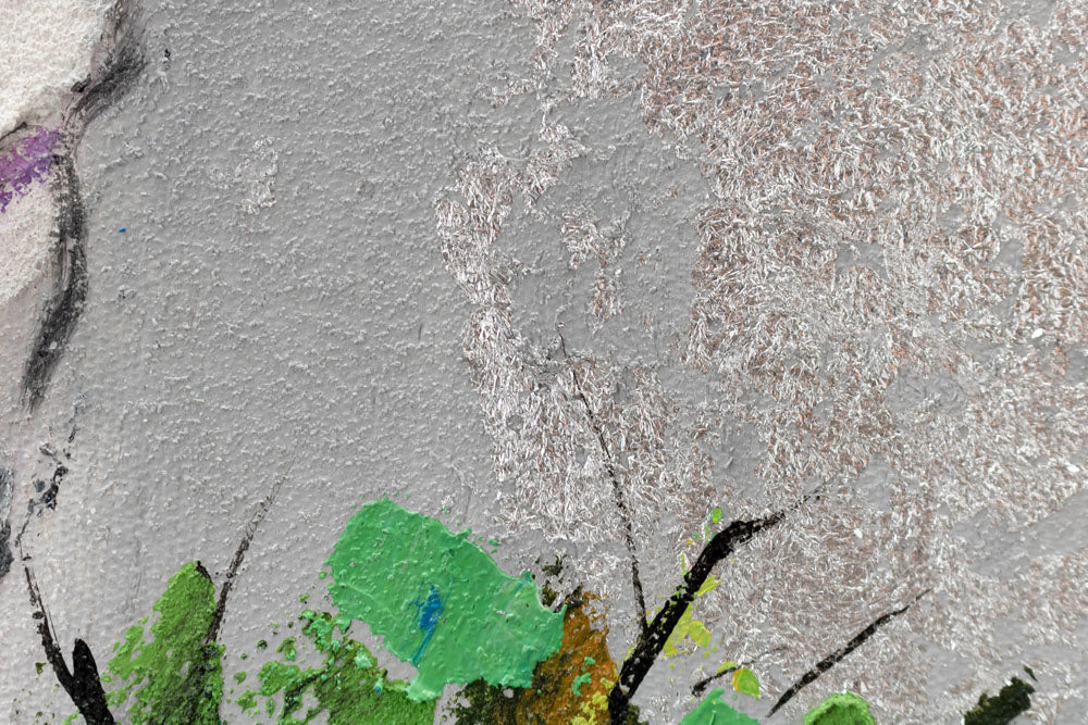 Pop art slika na platnu s motivom PAUN, ptica u bijelo-plavih nijansama, elegantna atmosfera, priroda i elegancija, pogodan za hodnika | Slikana slika za zid PAUN – proizvod, pogled 3