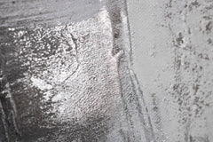 Ručno slikan slika na platnu s motivom LIŠĆE, pejzaž, priroda u sivo-srebrnih nijansama, mirna atmosfera, priroda i minimalizam, pogodan za dnevnog boravka – proizvod