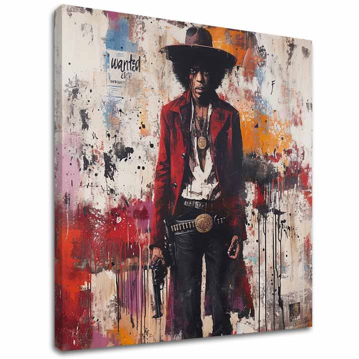 Slika Jimi Hendrix – slikarski portret gitarističke legende, 3D canvas gallery-wrap ručno dorađen akrilom